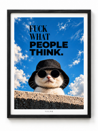 Cool Cat in a Blue Sky Poster