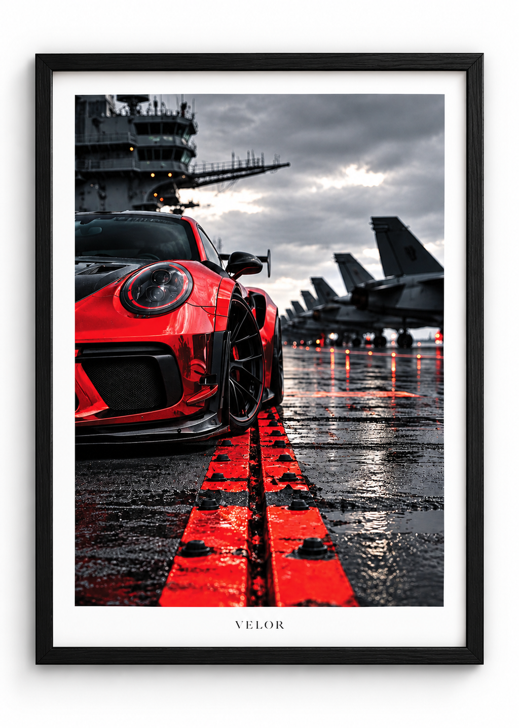 PORSCHE BLACK AND RED