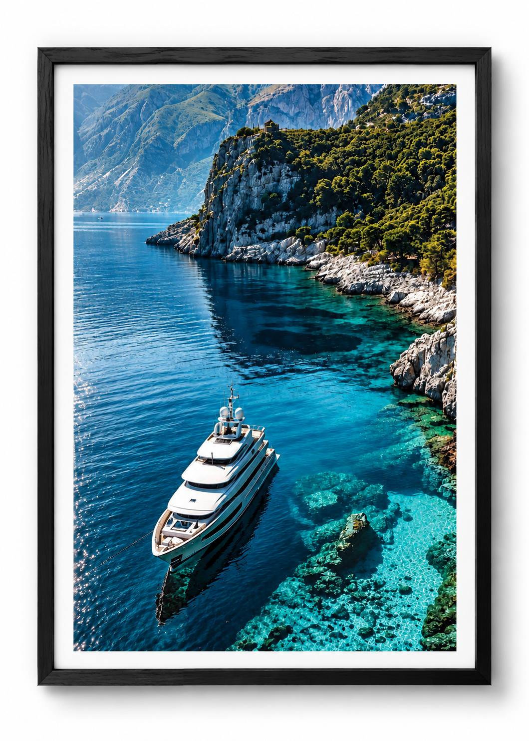 Yacht Turquoise sea
